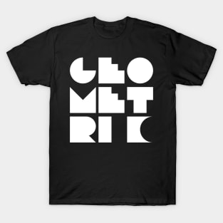 geometric design typography T-Shirt